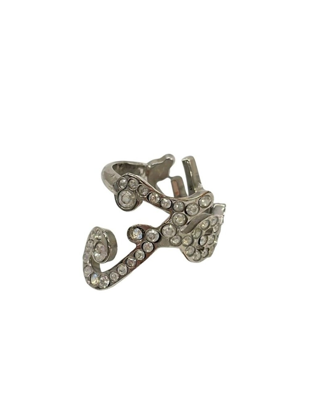Fendi Ring S Silver Clear Logo